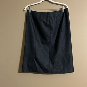 Evan Picone Elegant Black Denim Look Pencil Skirt